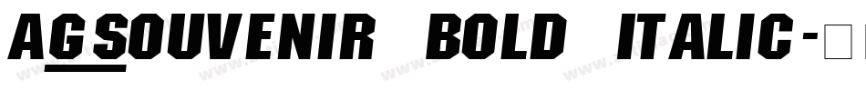AG_Souvenir Bold Italic字体转换